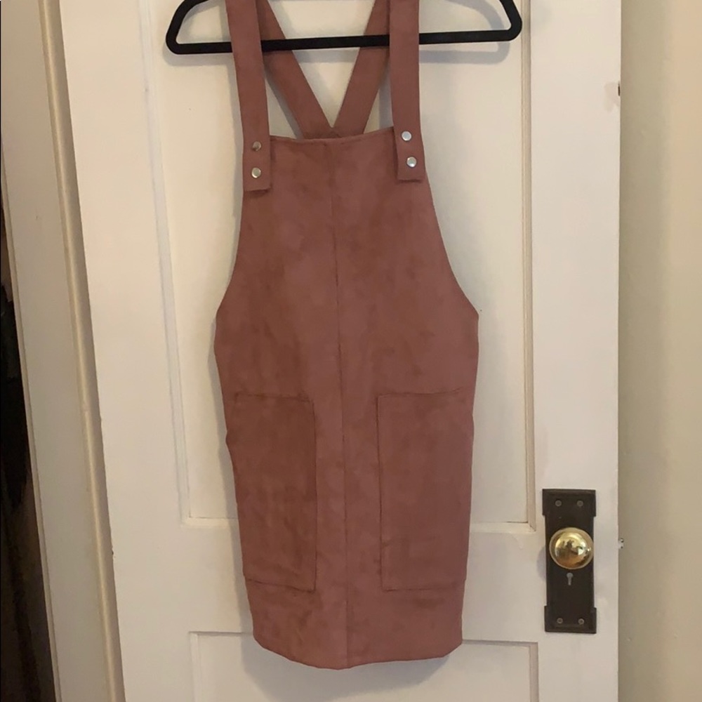 Forever 21 pink overalls dress